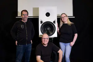 Eric Horstmann, Anders Nyman und Solja Nieminen von Genelec