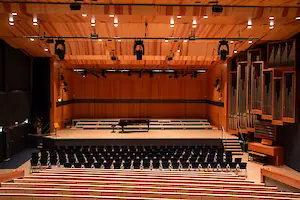 Konzerthaus Detmold — 333 loudspeakers installed in the walls and ceiling (IOSONO/ Barco), capable of reproducing up to 32 virtual sound sources simultaneously